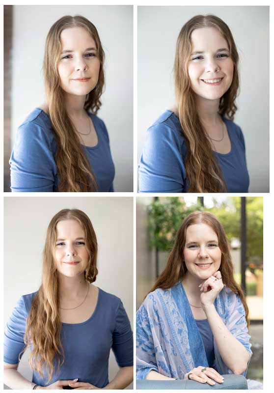 On-location Dallas therapist portrait with direct eye contact