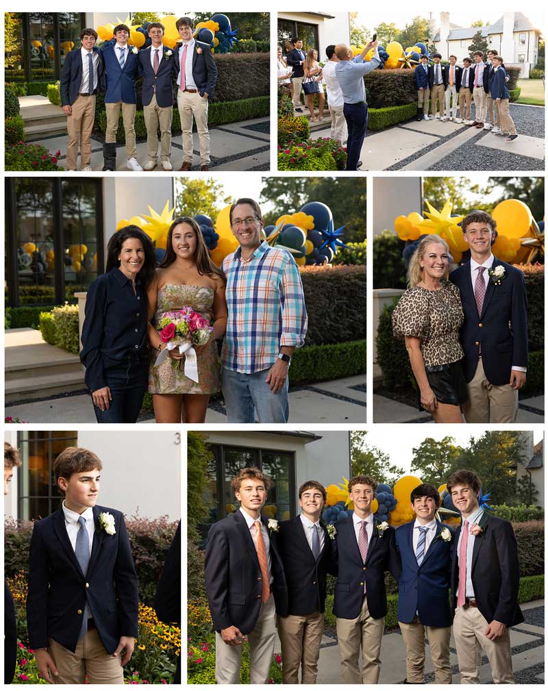 Highland Park Sophomore Homecoming group portrait in Dallas · Highland Park HOCO couples photographed before the Homecoming dance · Sophomore girls with floral dresses and Homecoming bouquets in Highland Park Dallas · Dallas Homecoming portraits of sophomore boys wearing boutonnieres · Parents and teens photographed before Highland Park Homecoming 2026